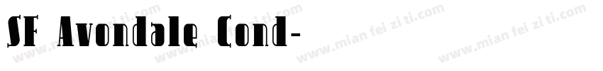 SF Avondale Cond字体转换